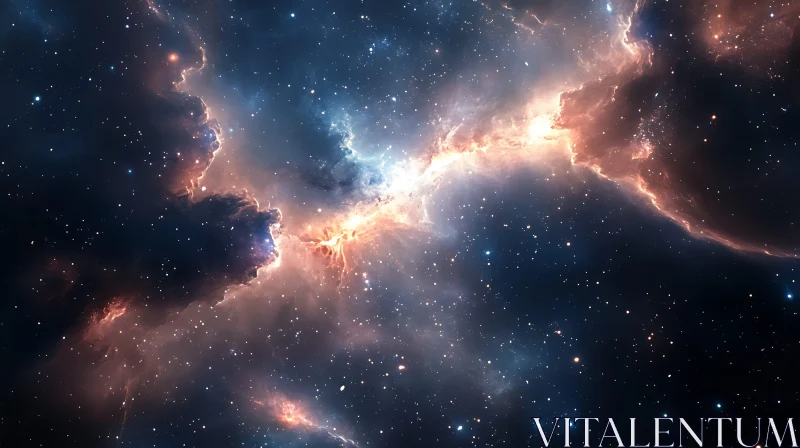 Celestial Nebula with Starry Expanse