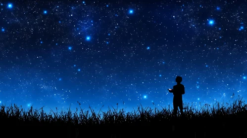 Contemplation Under a Starry Sky
