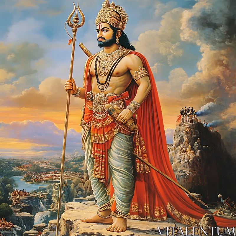 Ancient God on a Cliffside