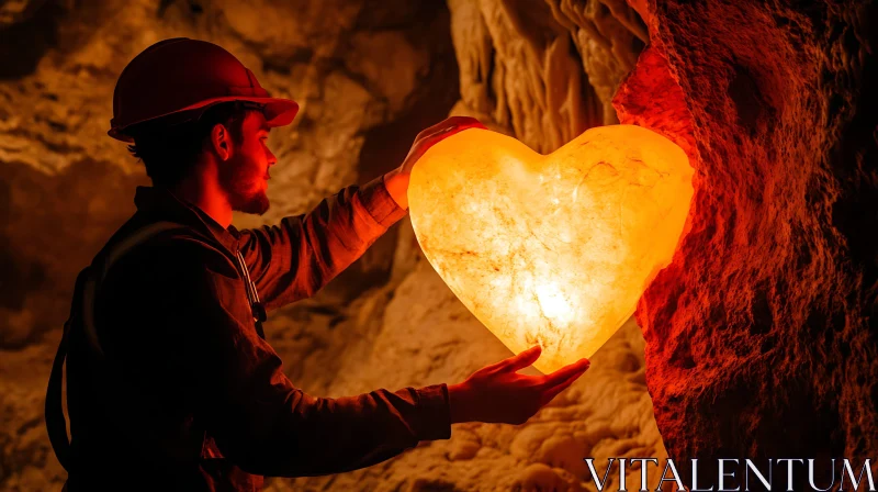 Illuminated Heart in the Depths