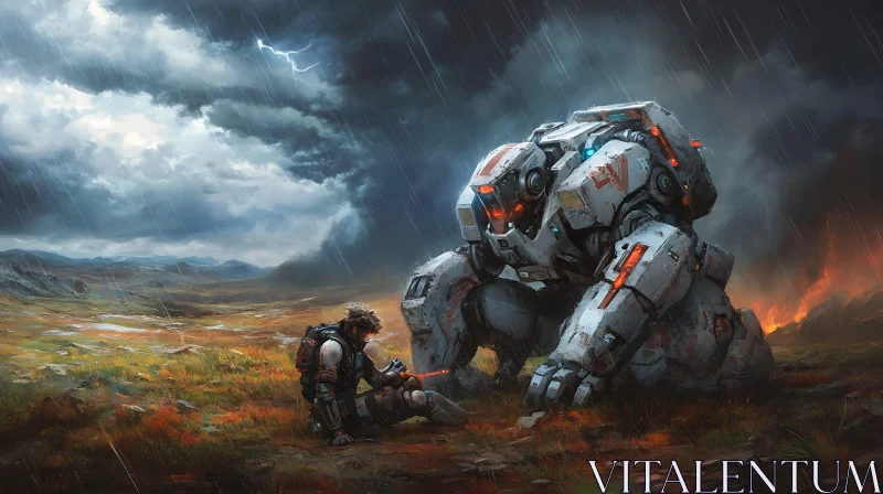 Mechanical Guardian in Storm