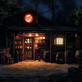 Rustic Night Scene