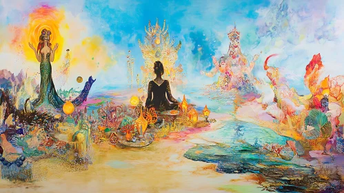 Mystical Composition with Figures and Landscapes