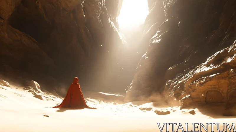 Red Robe in Desert Canyon