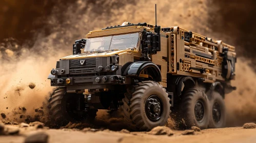 Tan Lego Truck Sandstorm