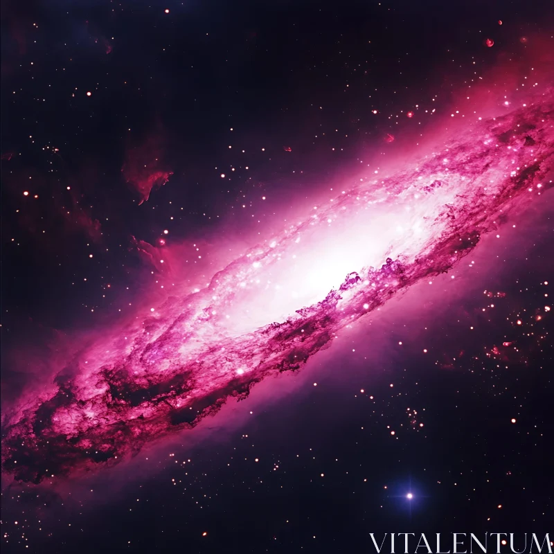 Cosmic Pink Galaxy
