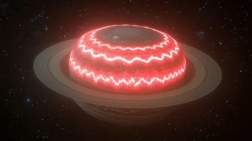 Ringing Planet with Zigzagging Light