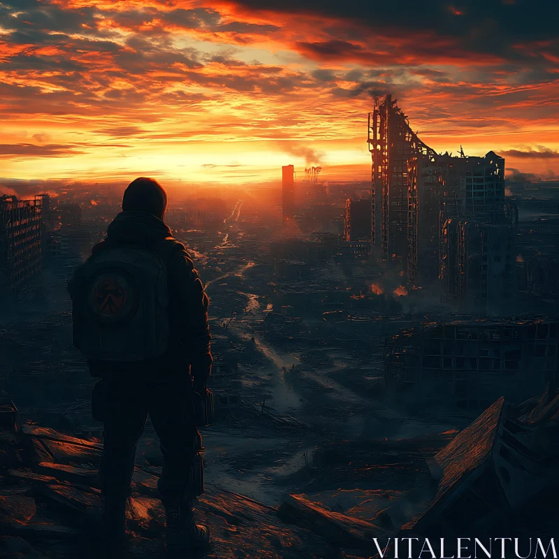 Wasteland Sunset: A Lone Survivor's View