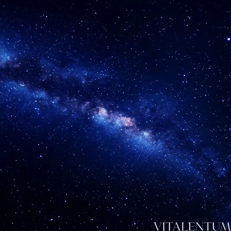 Starry Night: A Deep Blue Galaxy