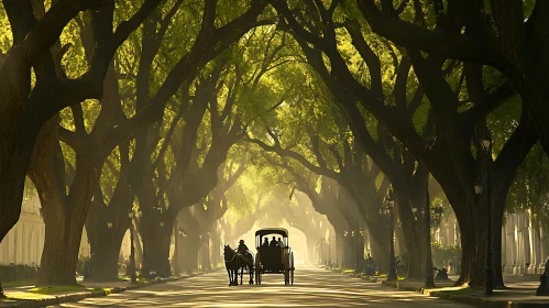 Sunlit Carriage Ride