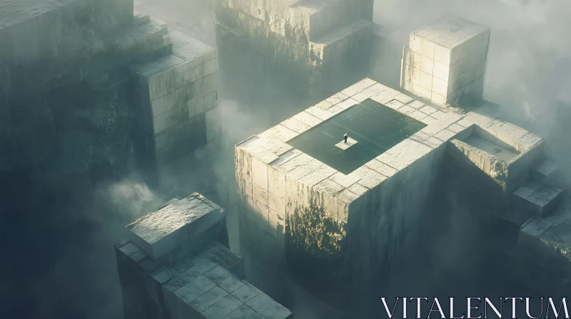 Geometric Structures in Misty Urban Landscape