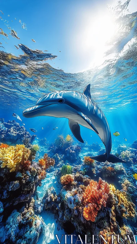 Dolphin in Coral Wonderland