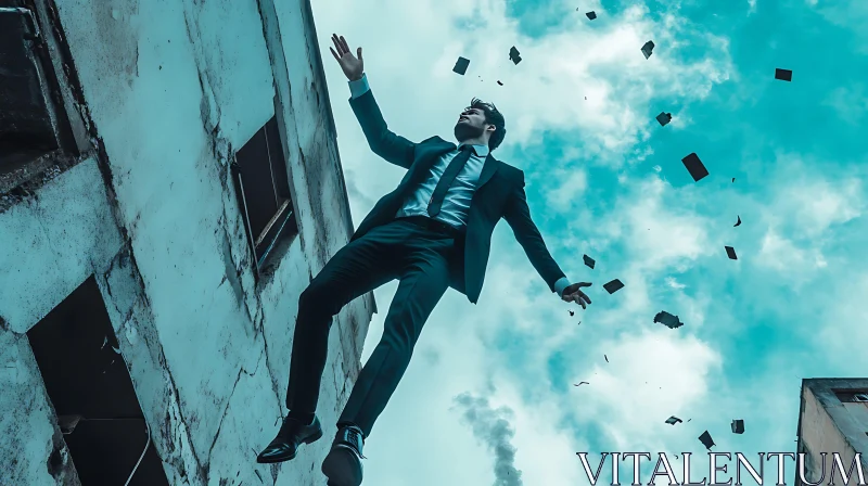 Falling Man Surreal Skydiving Concept