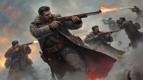 Historical Soldiers Engaged in Combat