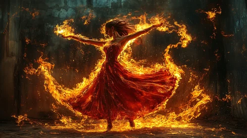 Lady of Flames: Dancing with Fire