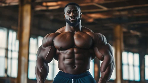 Strength and Physique of Bodybuilder Man