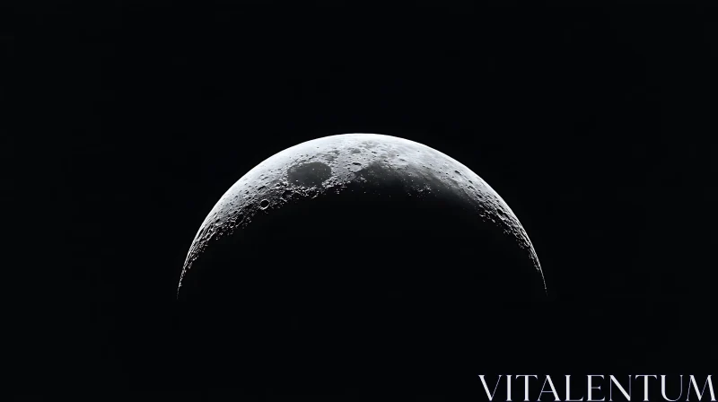 Monochrome Lunar Crescent
