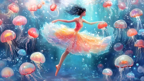Underwater Ballet with Jellyfish
