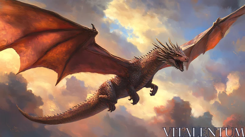 Dragon Soaring Through the Sky