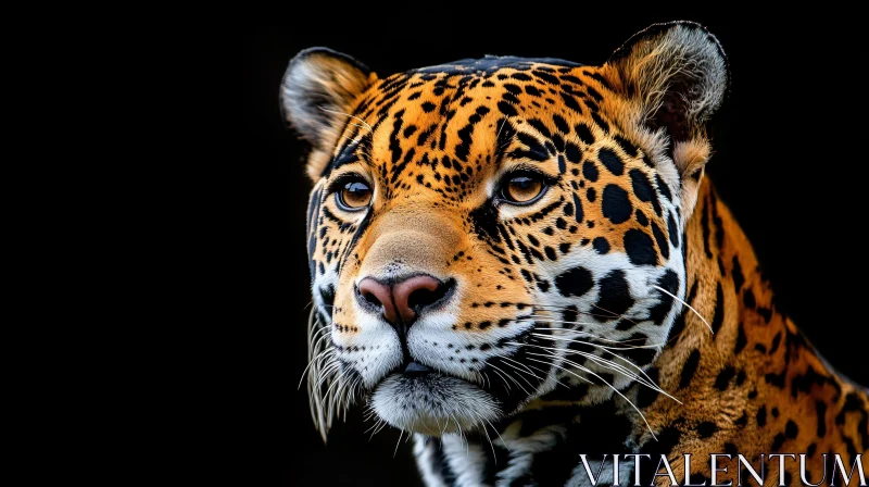 Intense Gaze of a Jaguar