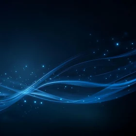 Abstract Blue Wave Design with Sparkles