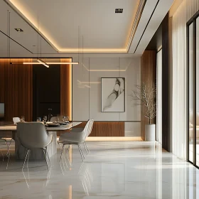Contemporary Dining Room with High-End Interior Design