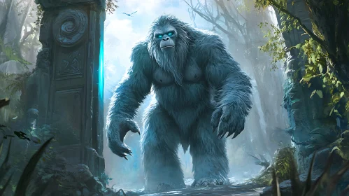 Guardian Yeti near Ancient Portal