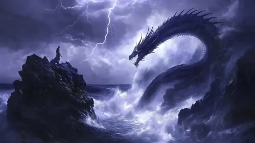 Dragon's Fury: A Battle Amidst the Storm