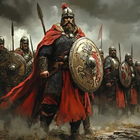 Ancient Army Soldiers with Shields