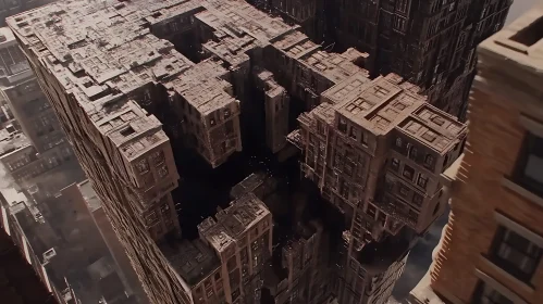 Geometric Cityscape: An Abstract Architectural Vision