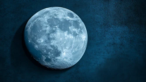 Lunar Sphere Over Deep Blue