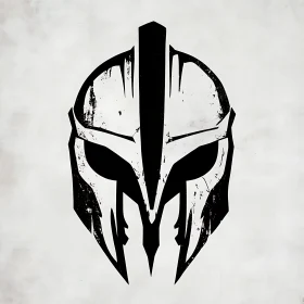 Abstract Warrior Helmet Design