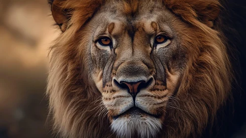 Lion Face Close-Up