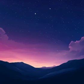 Starry Night Mountain Vista