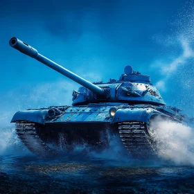 Blue Tank in Motion