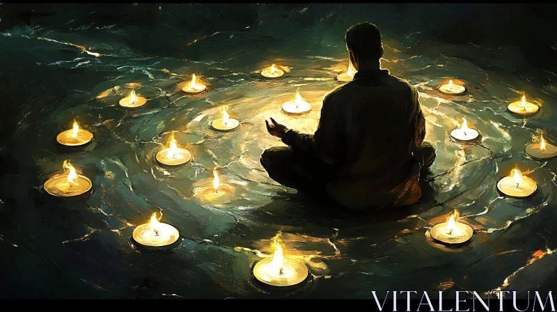 Serene Meditation with Candle Circle
