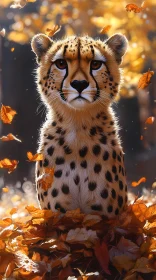 Young Cheetah in Autumn