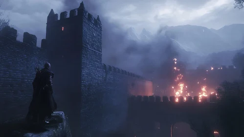 Warrior at the Burning Castle