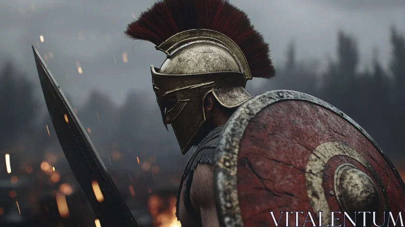 Spartan Warrior with Shield