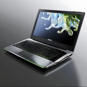 Futuristic Metallic Laptop Design