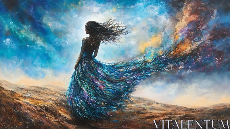 Abstract Woman Landscape Art