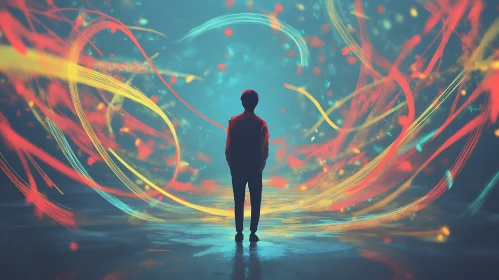Figure in Abstract Lines