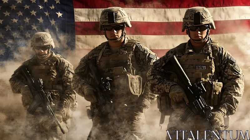 American Soldiers in Uniform
