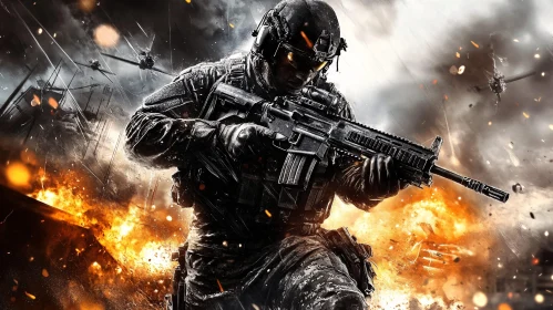Soldier in Action