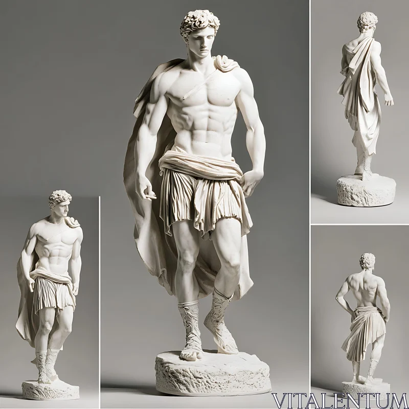 White Marble Male Figure Statue