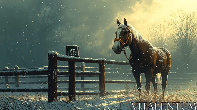 Winter Horse Serenity