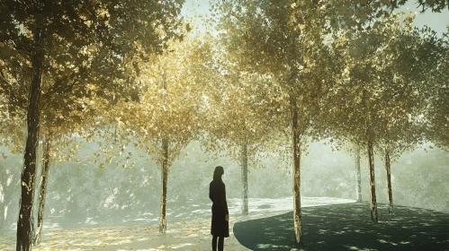 Solitude in Autumnal Woods