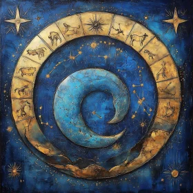Celestial Zodiac Signs Art