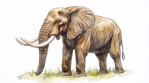 Artistic Portrait of an Elephant