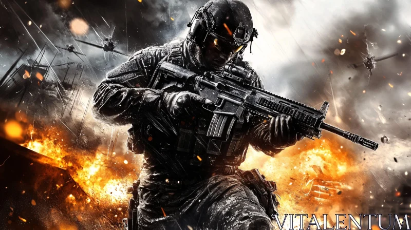 Soldier in Action